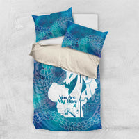Turquoise Polynesia Father's Day Bedding Set Dad You Are My Hero