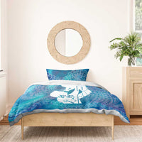 Turquoise Polynesia Father's Day Bedding Set Dad You Are My Hero