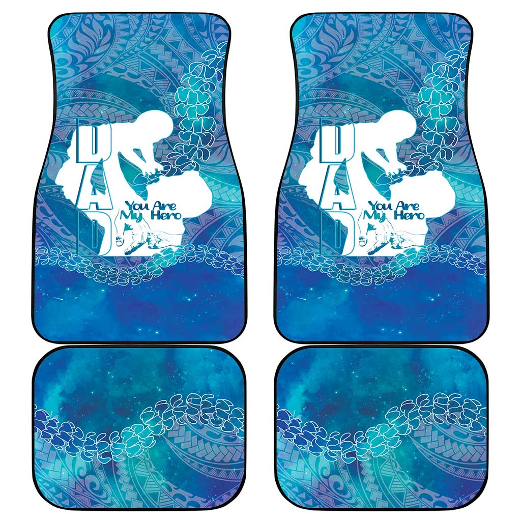 Turquoise Polynesia Father's Day Car Mats Dad You Are My Hero