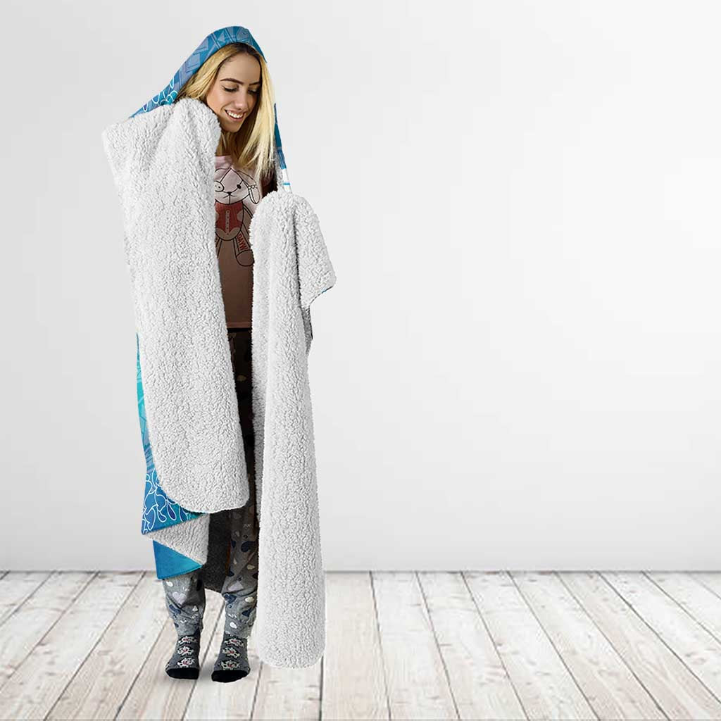 Turquoise Polynesia Father's Day Hooded Blanket Dad You Are My Hero LT14 - Polynesian Pride