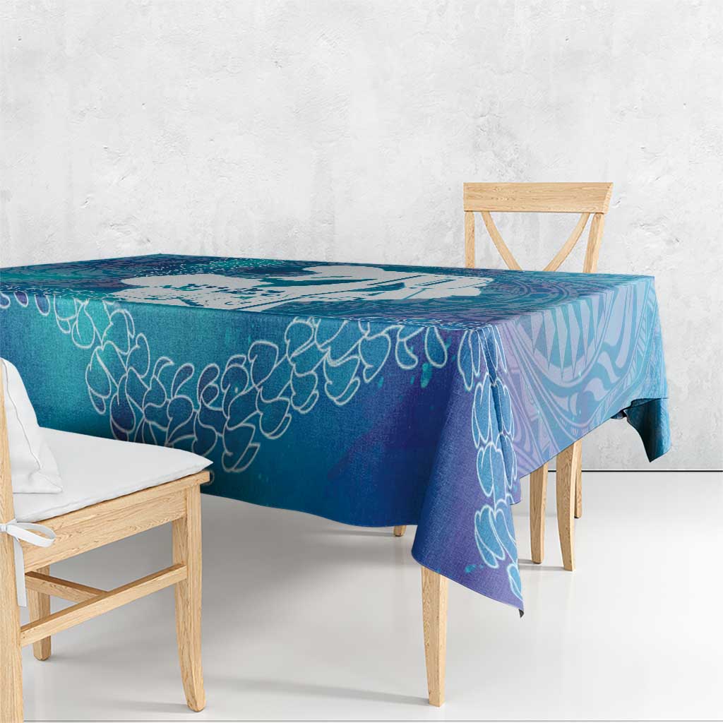 Turquoise Polynesia Father's Day Tablecloth Dad You Are My Hero