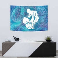 Turquoise Polynesia Father's Day Tapestry Dad You Are My Hero