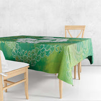 Green Polynesia Father's Day Tablecloth Dad You Are My Hero