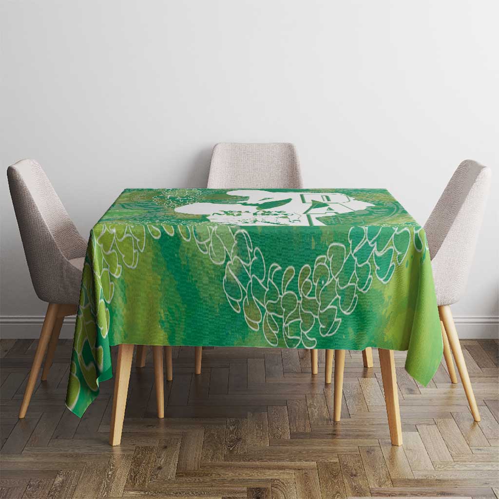 Green Polynesia Father's Day Tablecloth Dad You Are My Hero