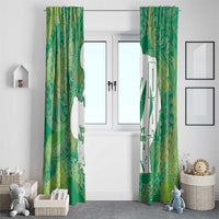 Green Polynesia Father's Day Window Curtain Dad You Are My Hero