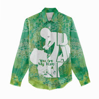 Green Polynesia Father's Day Women Casual Shirt Dad You Are My Hero