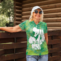 Green Polynesia Father's Day Women Polo Shirt Dad You Are My Hero