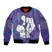 Purple Polynesia Father's Day Bomber Jacket Dad You Are My Hero