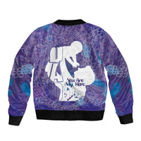 Purple Polynesia Father's Day Bomber Jacket Dad You Are My Hero