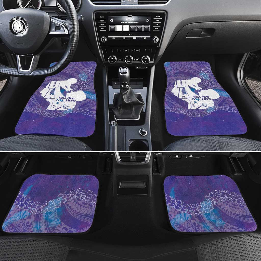 Purple Polynesia Father's Day Car Mats Dad You Are My Hero