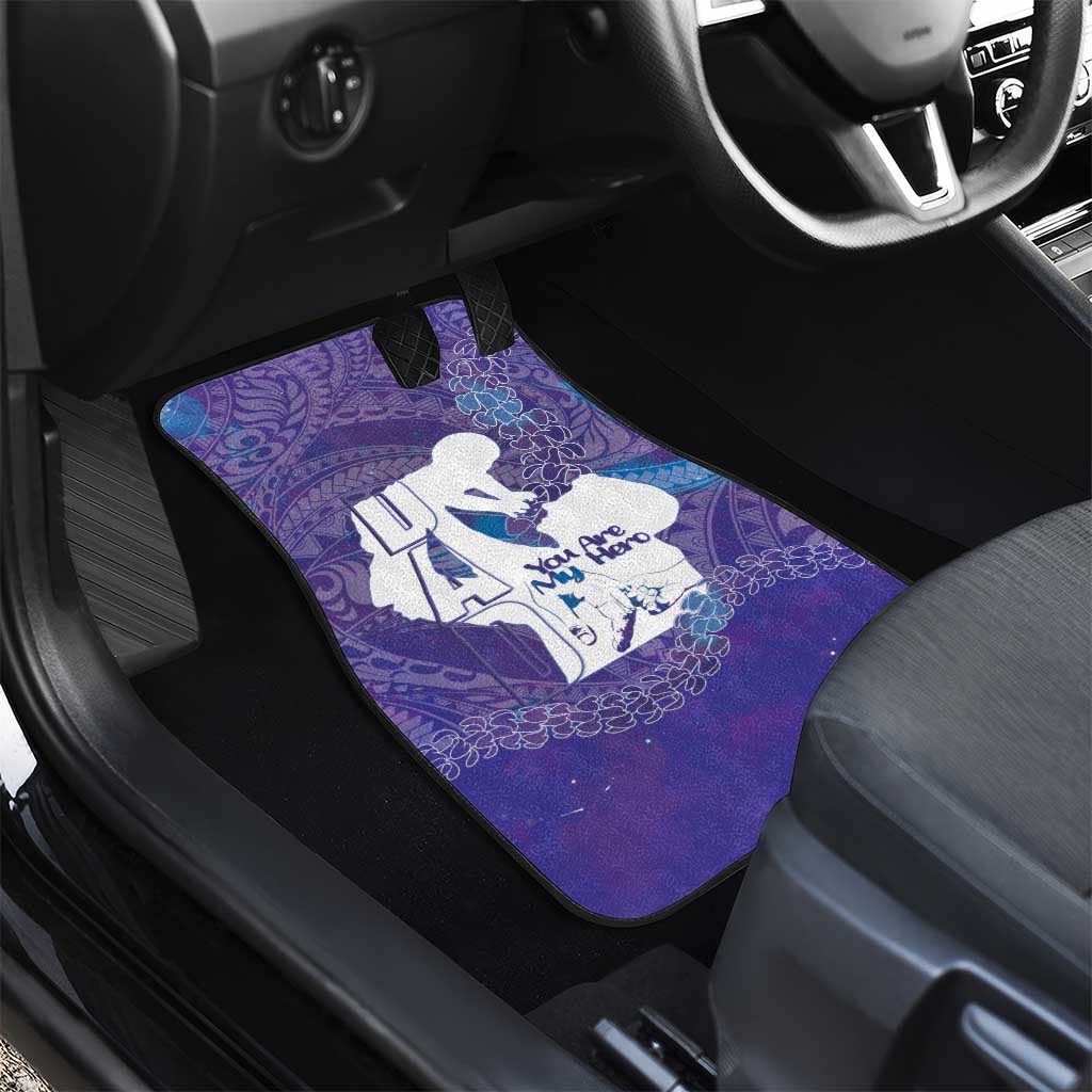 Purple Polynesia Father's Day Car Mats Dad You Are My Hero