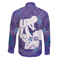 Purple Polynesia Father's Day Family Matching Puletasi and Hawaiian Shirt Dad You Are My Hero