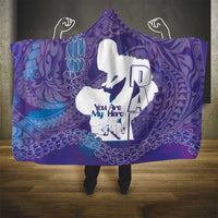 Purple Polynesia Father's Day Hooded Blanket Dad You Are My Hero LT14 - Polynesian Pride