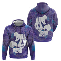 Purple Polynesia Father's Day Hoodie Dad You Are My Hero