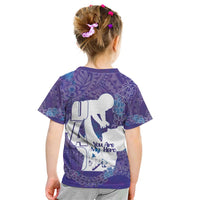 Purple Polynesia Father's Day Kid T Shirt Dad You Are My Hero