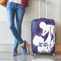 Purple Polynesia Father's Day Luggage Cover Dad You Are My Hero