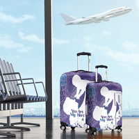 Purple Polynesia Father's Day Luggage Cover Dad You Are My Hero