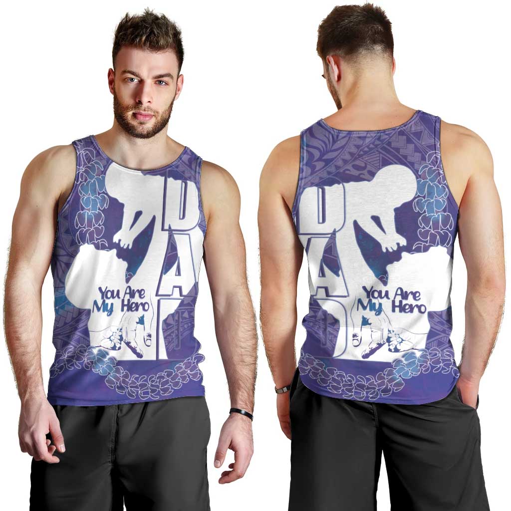 Purple Polynesia Father's Day Men Tank Top Dad You Are My Hero LT14 - Polynesian Pride