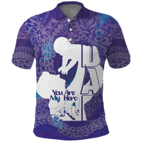 Purple Polynesia Father's Day Polo Shirt Dad You Are My Hero LT14 Purple - Polynesian Pride