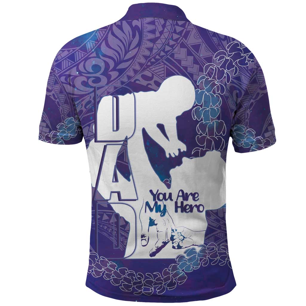 Purple Polynesia Father's Day Polo Shirt Dad You Are My Hero LT14 - Polynesian Pride