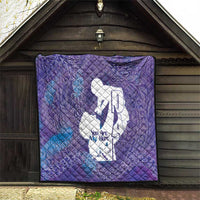 Purple Polynesia Father's Day Quilt Dad You Are My Hero