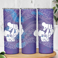 Purple Polynesia Father's Day Skinny Tumbler Dad You Are My Hero