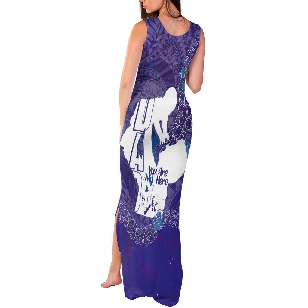 Purple Polynesia Father's Day Tank Maxi Dress Dad You Are My Hero
