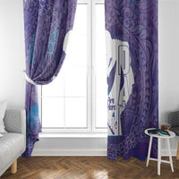 Purple Polynesia Father's Day Window Curtain Dad You Are My Hero
