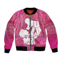 Pink Polynesia Father's Day Bomber Jacket Dad You Are My Hero