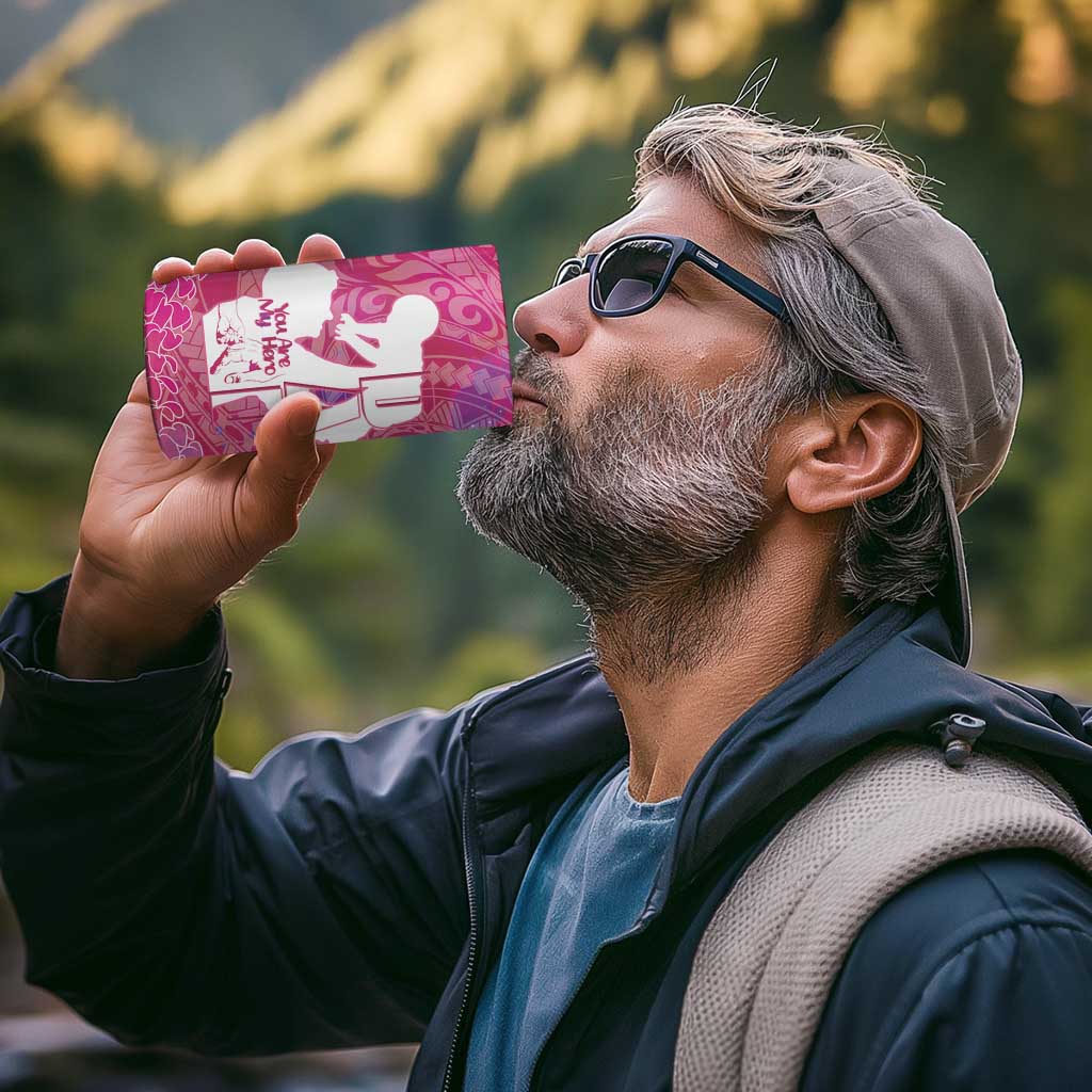Pink Polynesia Father's Day 4 in 1 Can Cooler Tumbler Dad You Are My Hero