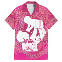 Pink Polynesia Father's Day Family Matching Puletasi and Hawaiian Shirt Dad You Are My Hero