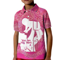 Pink Polynesia Father's Day Kid Polo Shirt Dad You Are My Hero LT14 Kid Pink - Polynesian Pride