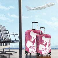 Pink Polynesia Father's Day Luggage Cover Dad You Are My Hero