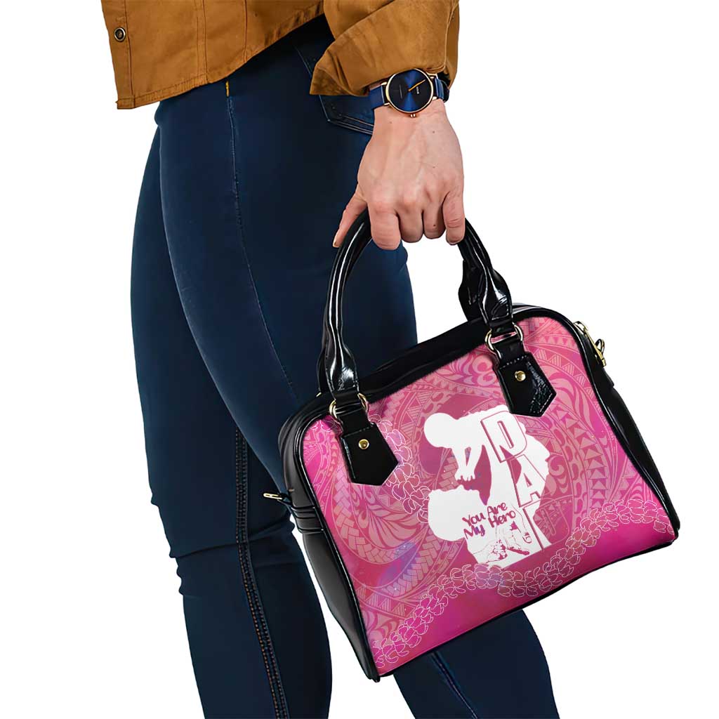 Pink Polynesia Father's Day Shoulder Handbag Dad You Are My Hero