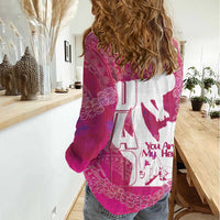 Pink Polynesia Father's Day Women Casual Shirt Dad You Are My Hero LT14 - Polynesian Pride
