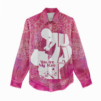 Pink Polynesia Father's Day Women Casual Shirt Dad You Are My Hero LT14 - Polynesian Pride