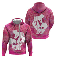 Pink Polynesia Father's Day Zip Hoodie Dad You Are My Hero