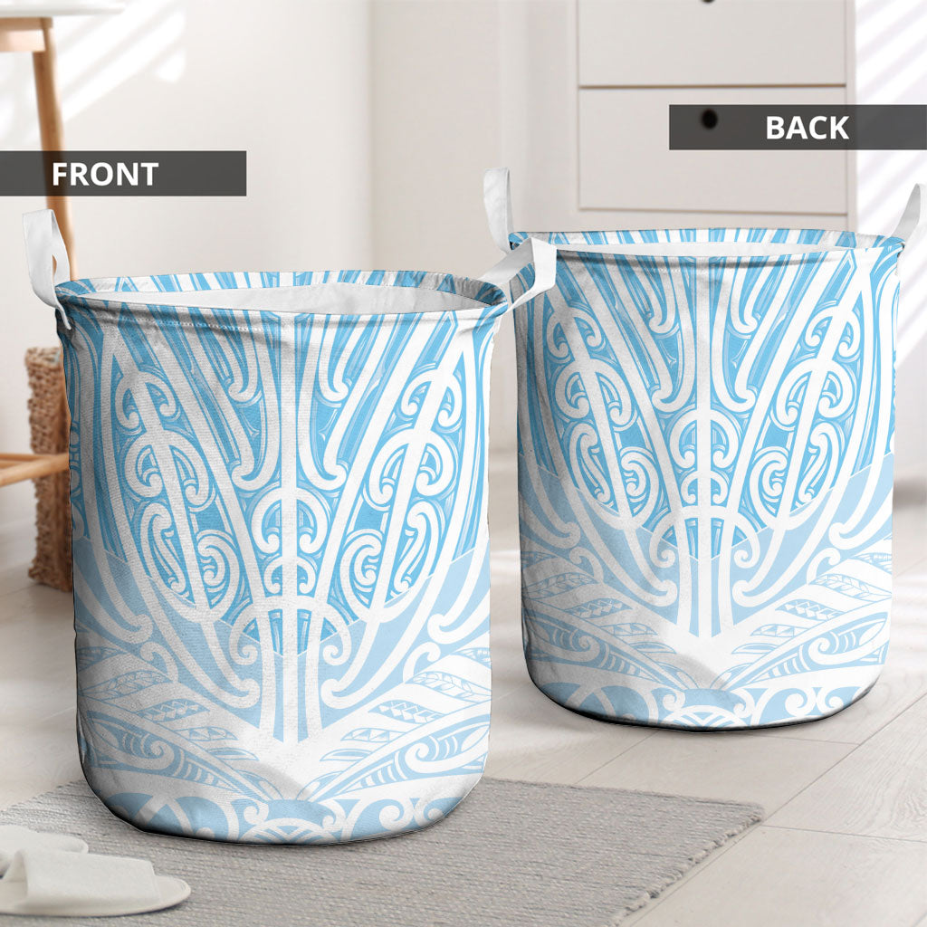 Blue New Zealand Puhoro Maori Tattoo Laundry Basket LT14 - Polynesian Pride