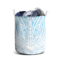 Blue New Zealand Puhoro Maori Tattoo Laundry Basket LT14 - Polynesian Pride
