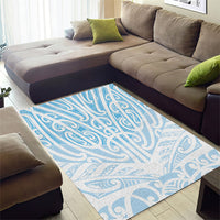Blue New Zealand Puhoro Maori Tattoo Area Rug LT14 - Polynesian Pride