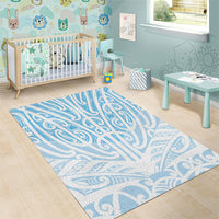 Blue New Zealand Puhoro Maori Tattoo Area Rug LT14 - Polynesian Pride