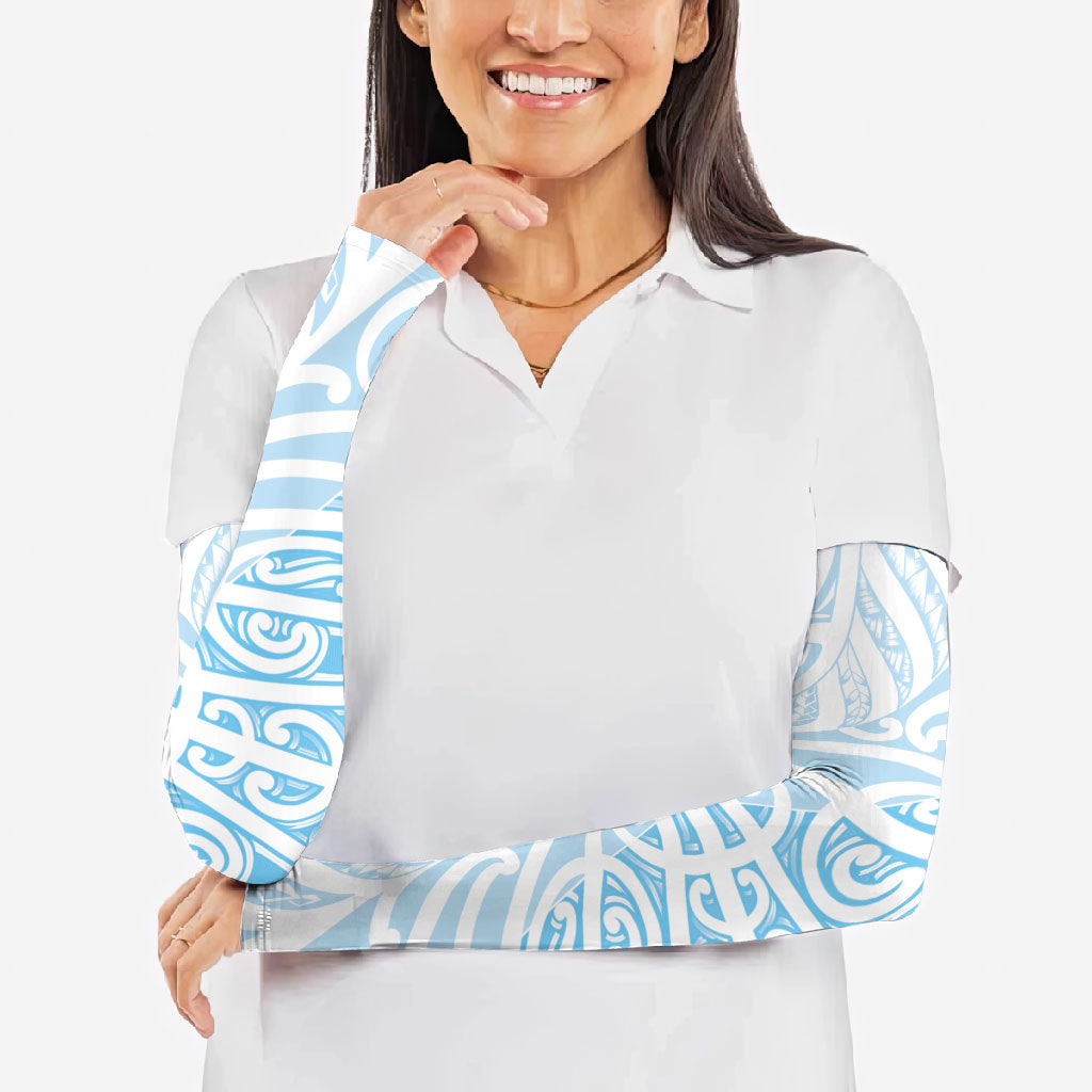 Blue New Zealand Puhoro Maori Tattoo Arm Sleeves LT14 - Polynesian Pride