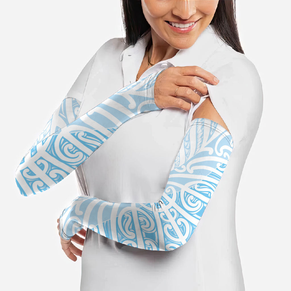 Blue New Zealand Puhoro Maori Tattoo Arm Sleeves LT14 - Polynesian Pride