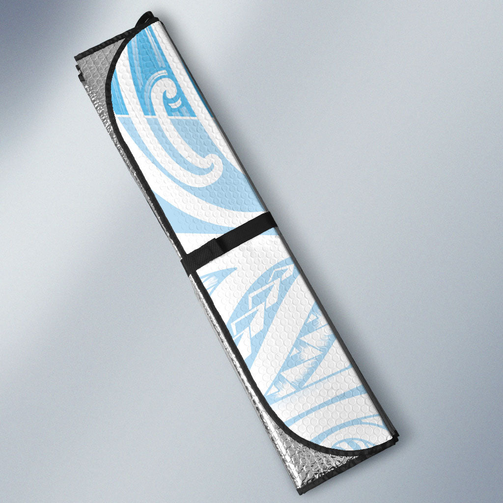 Blue New Zealand Puhoro Maori Tattoo Auto Sun Shade LT14 - Polynesian Pride