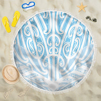 Blue New Zealand Puhoro Maori Tattoo Beach Blanket LT14 One Size 150cm Blue - Polynesian Pride
