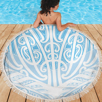 Blue New Zealand Puhoro Maori Tattoo Beach Blanket LT14 - Polynesian Pride