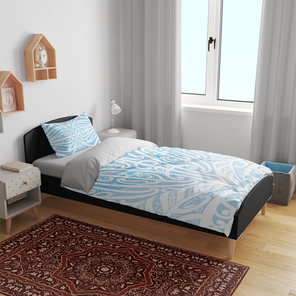 Blue New Zealand Puhoro Maori Tattoo Bedding Set LT14 - Polynesian Pride