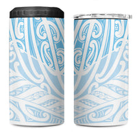 Blue New Zealand Puhoro Maori Tattoo 4 in 1 Can Cooler Tumbler LT14 One Size: 16 oz Blue - Polynesian Pride