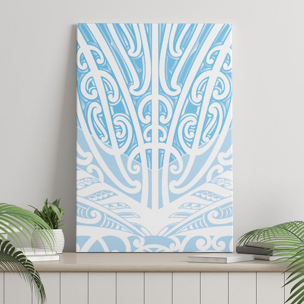 Blue New Zealand Puhoro Maori Tattoo Canvas Wall Art LT14 - Polynesian Pride