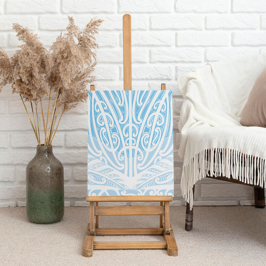 Blue New Zealand Puhoro Maori Tattoo Canvas Wall Art LT14 - Polynesian Pride